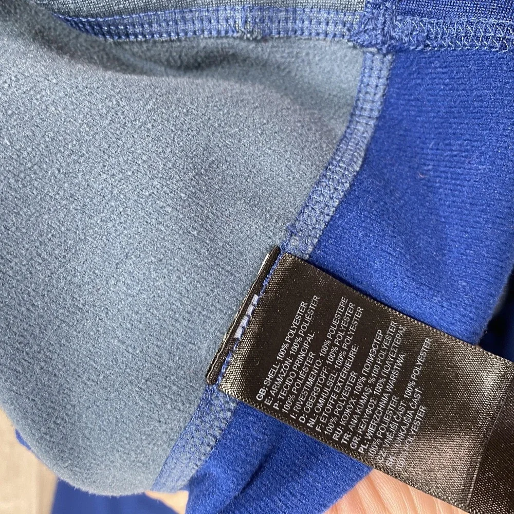 The North Face Pullover Mens XL Blue Gray Quarter Zip Fleece Outdoor‎ Hiking